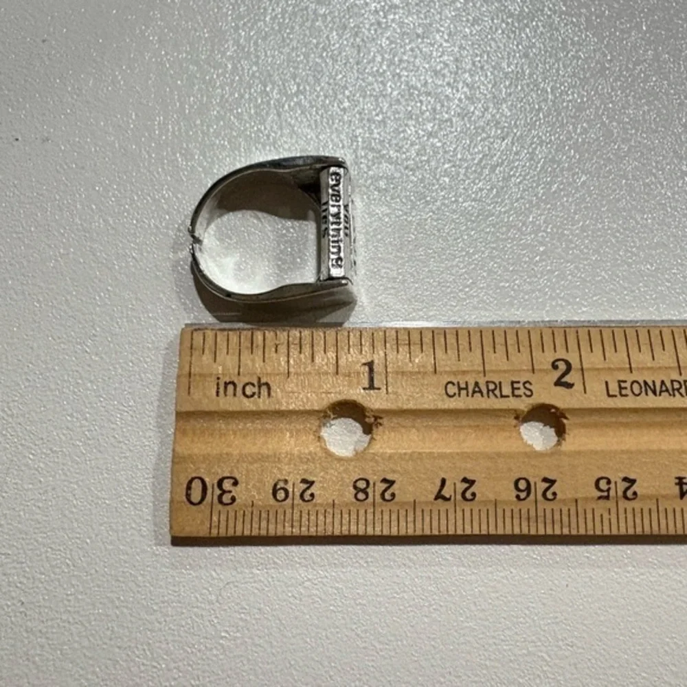 Adjustable Rotating Message‎ Ring – “LOVE” Top with Spinning Word Block  new